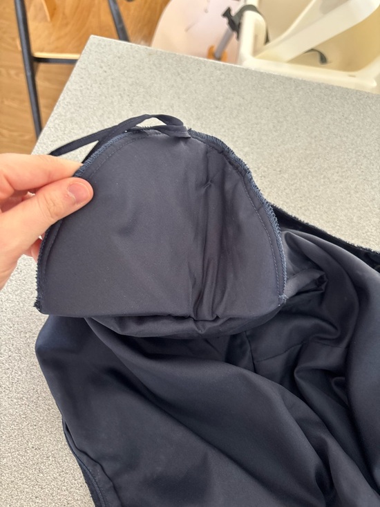 Frank Usher Navy Beaded Embroidered Top Heavy Luxe Blouse Event Quiet Luxury S - Picture 9 of 16